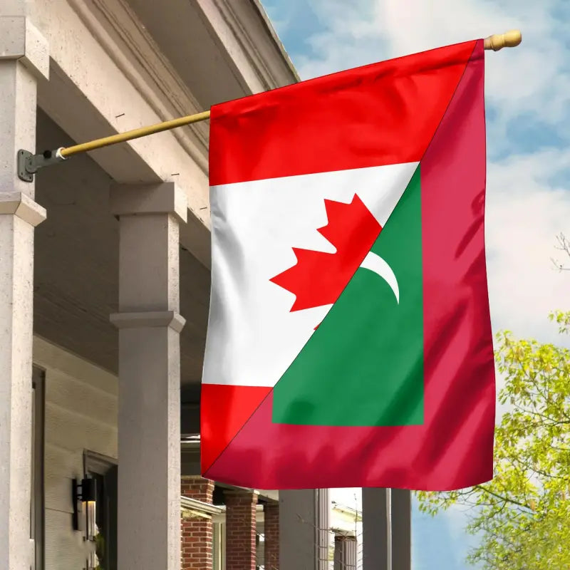 Canada Flag With Maldives Flag RLT12 - Wonder Print Shop