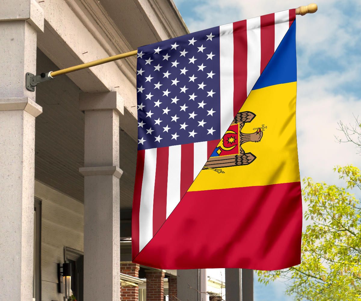 US Flag with Moldova Flag A15 RLT13 - Wonder Print Shop