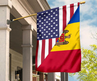 US Flag with Moldova Flag A15 RLT13 - Wonder Print Shop