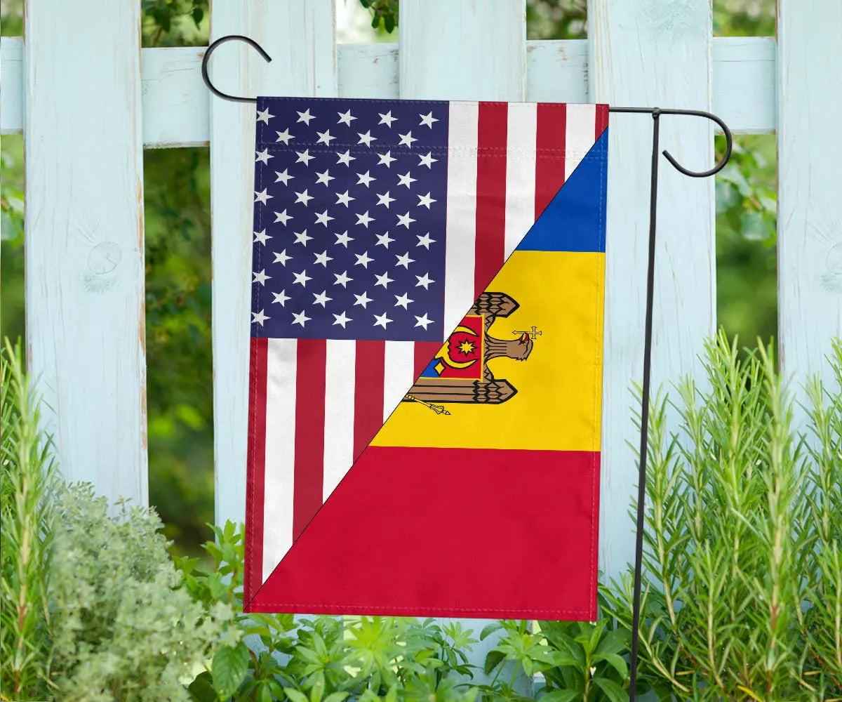 US Flag with Moldova Flag A15 RLT13 - Wonder Print Shop