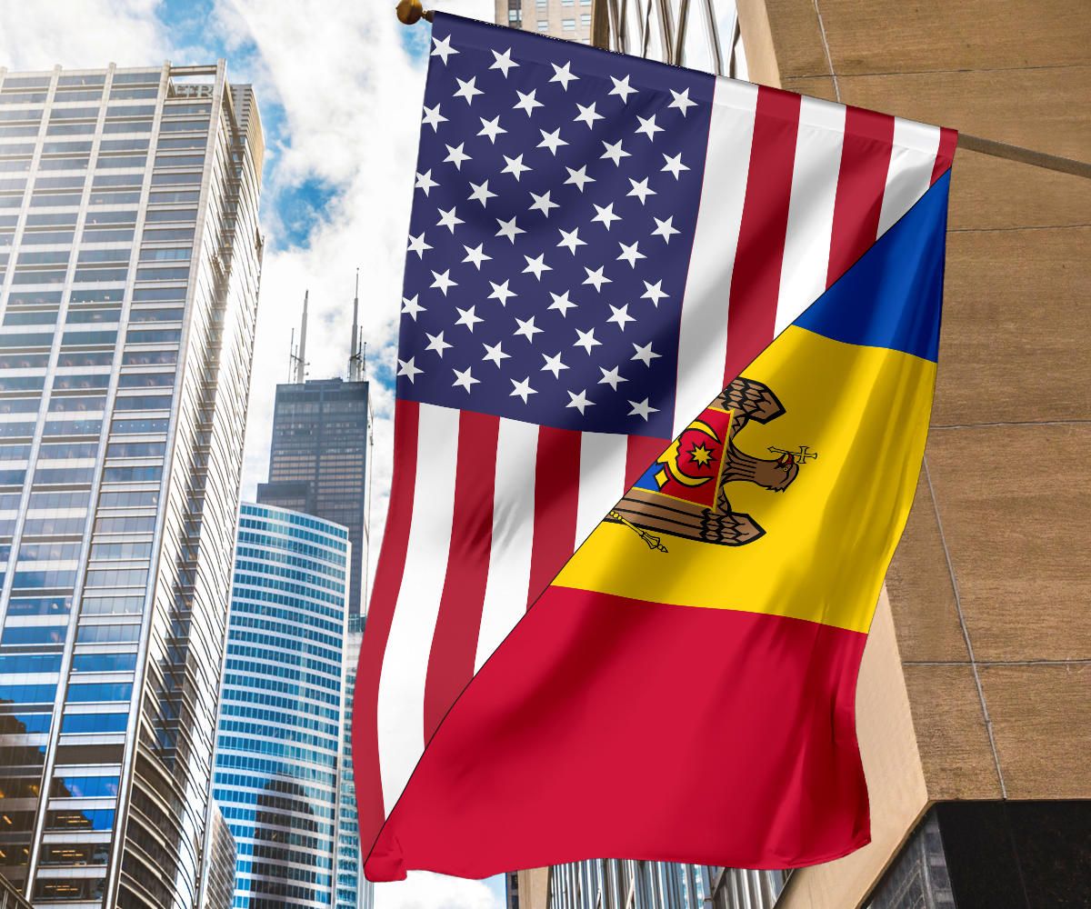 US Flag with Moldova Flag A15 RLT13 - Wonder Print Shop