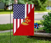 US Flag with Montenegro Flag RLT13 - Wonder Print Shop