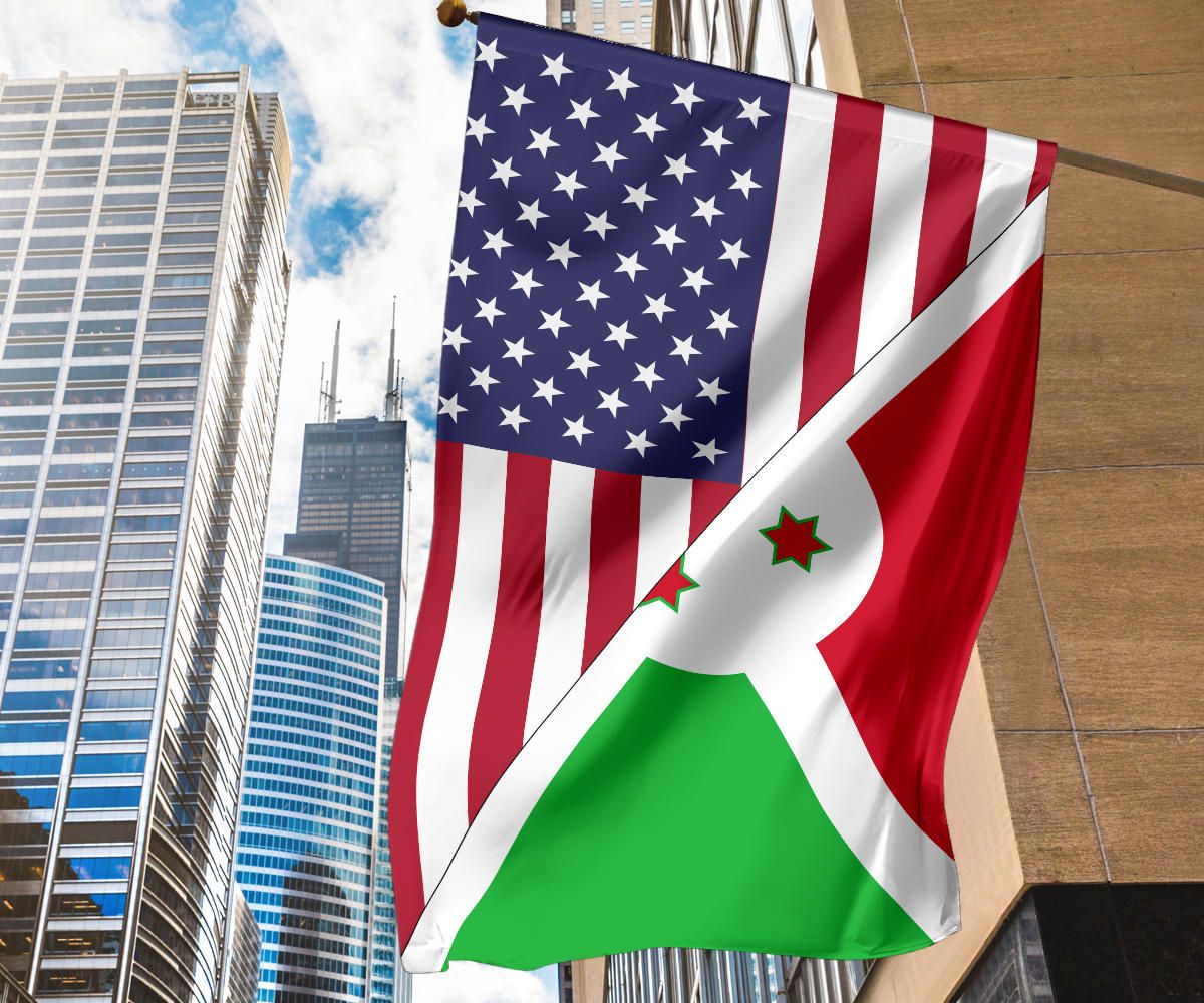 US Flag with Burundi Flag RLT7 - Wonder Print Shop