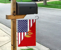 US Flag with Montenegro Flag RLT13 - Wonder Print Shop
