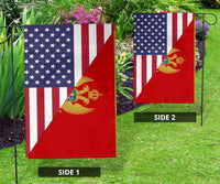 US Flag with Montenegro Flag RLT13 - Wonder Print Shop