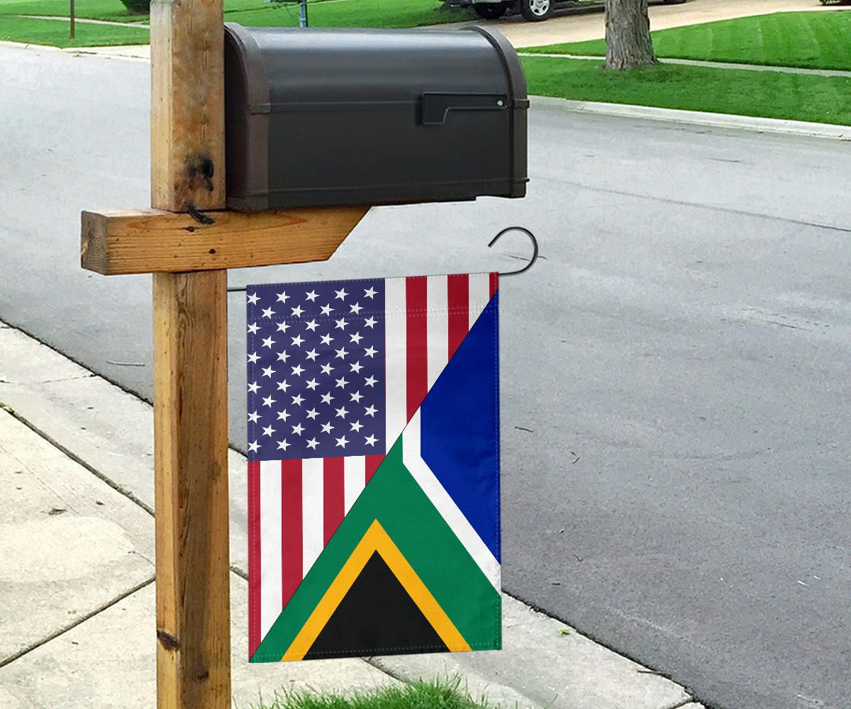 Us Flag With South Africa Flag RLT8 - Wonder Print Shop