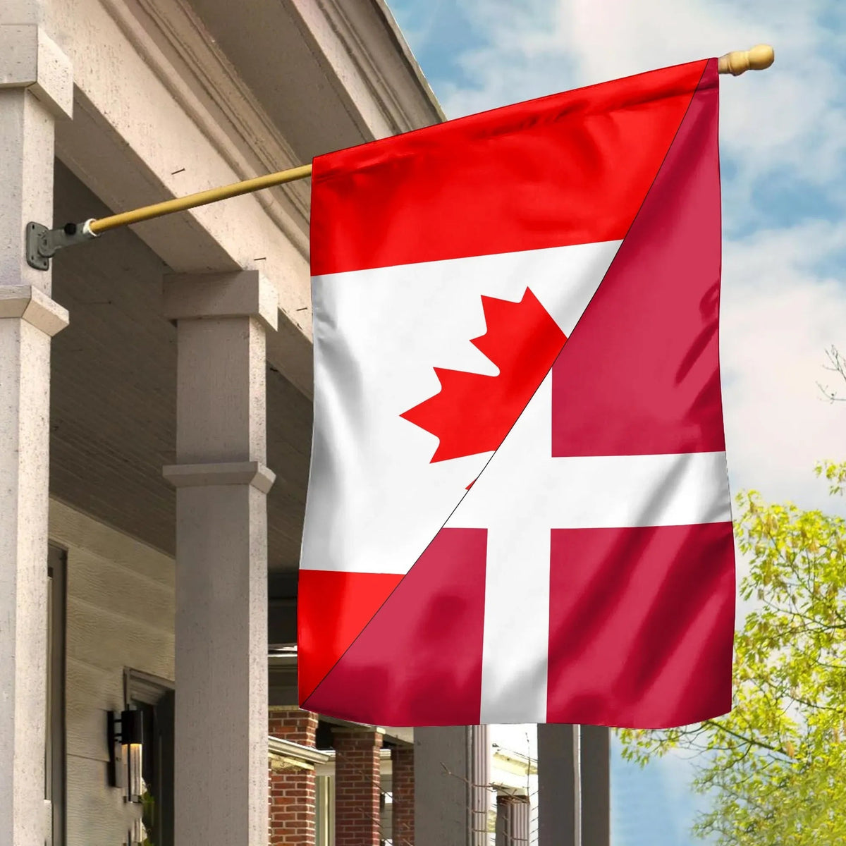 Canada Flag With Denmark Flag RLT13 - Wonder Print Shop
