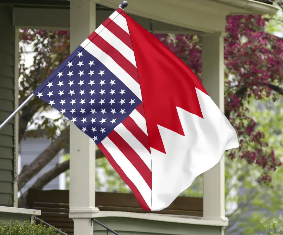 US Flag with Bahrain Flag RLT8 - Wonder Print Shop
