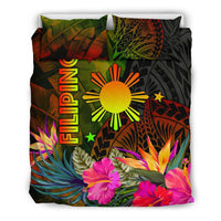 The Philippines Polynesian Bedding Set Hibiscus and Banana Leaves RLT6 - Wonder Print Shop