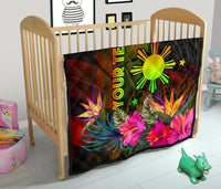 The Philippines Polynesian Personalised Premium Quilt Hibiscus and Banana Leaves RLT6 - Wonder Print Shop