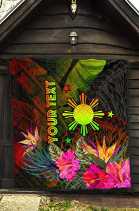 The Philippines Polynesian Personalised Premium Quilt Hibiscus and Banana Leaves RLT6 - Wonder Print Shop