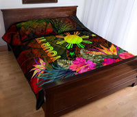 The Philippines Polynesian Personalised Quilt Bed Set Hibiscus and Banana Leaves RLT6 - Wonder Print Shop