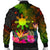 The Philippines Polynesian Men's Bomber Jacket Hibiscus and Banana Leaves RLT6 - Wonder Print Shop