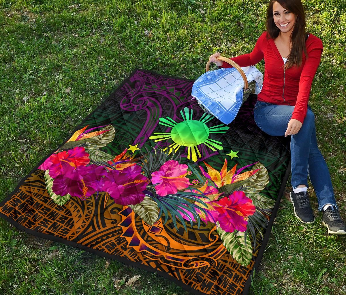 The Phillipines Premium Quilt Summer Hibiscus RLT6 - Wonder Print Shop