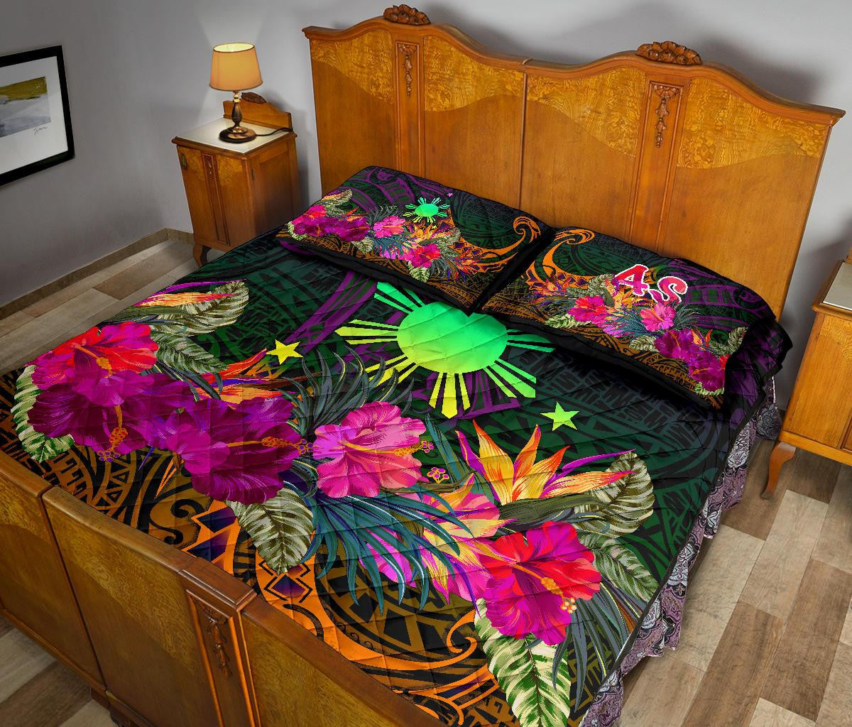 The Phillipines Quilt Bed Set Summer Hibiscus RLT6 - Wonder Print Shop