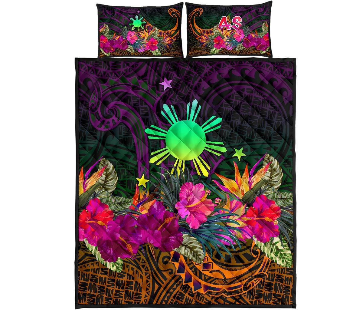 The Phillipines Quilt Bed Set Summer Hibiscus RLT6 - Wonder Print Shop