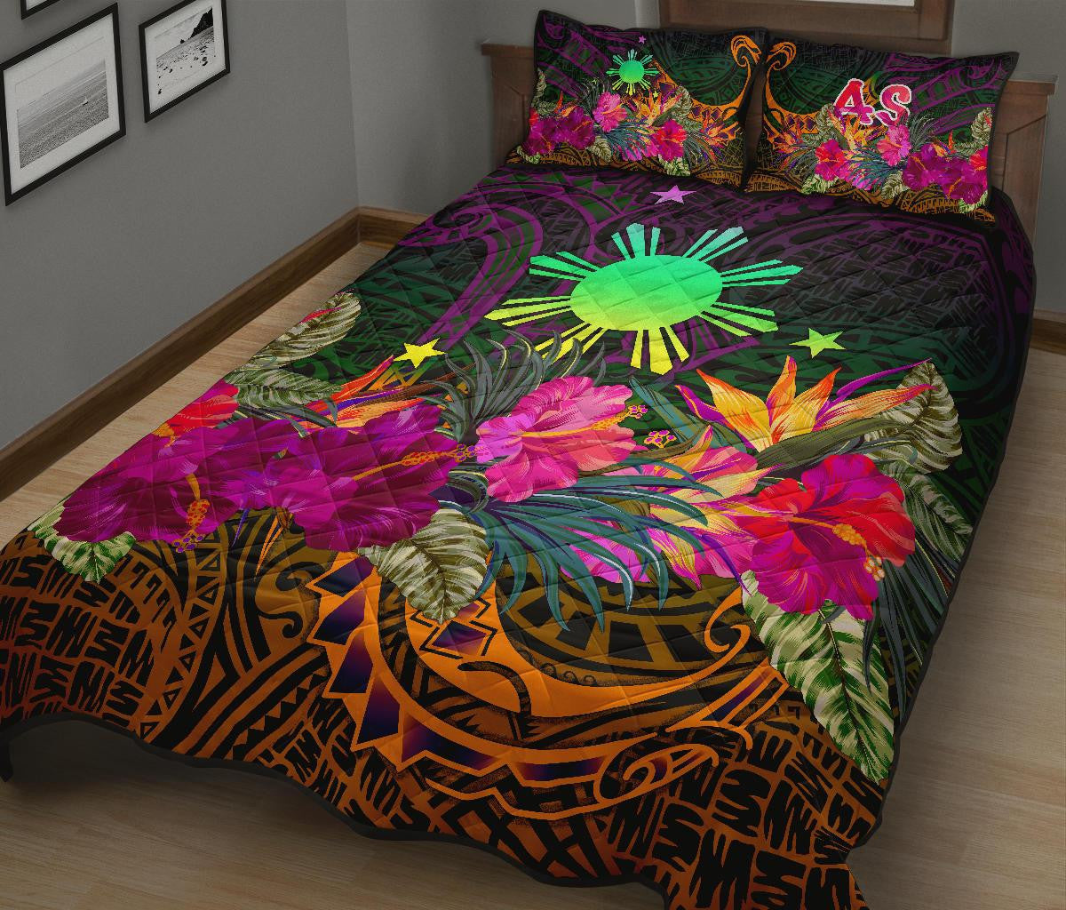 The Phillipines Quilt Bed Set Summer Hibiscus RLT6 - Wonder Print Shop