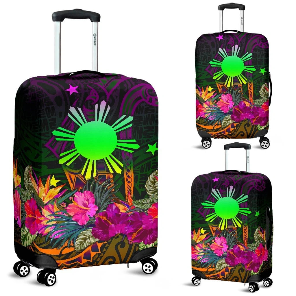 The Phillipines Luggage Cover Summer Hibiscus RLT6 - Wonder Print Shop