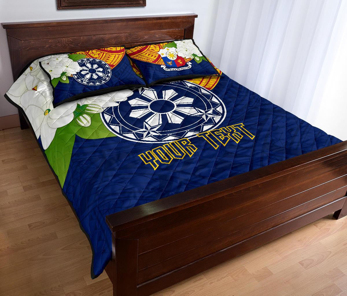 The Philippines Personalised Quilt Bed Set Filipino Sampaguita RLT6 - Wonder Print Shop