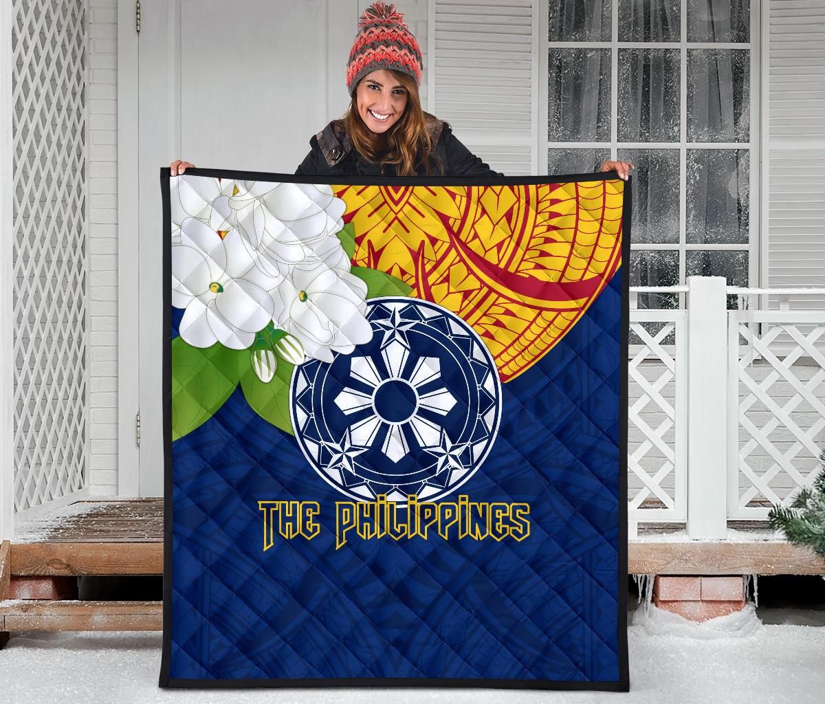 The Philippines Premium Quilt Filipino Sampaguita RLT6 - Wonder Print Shop