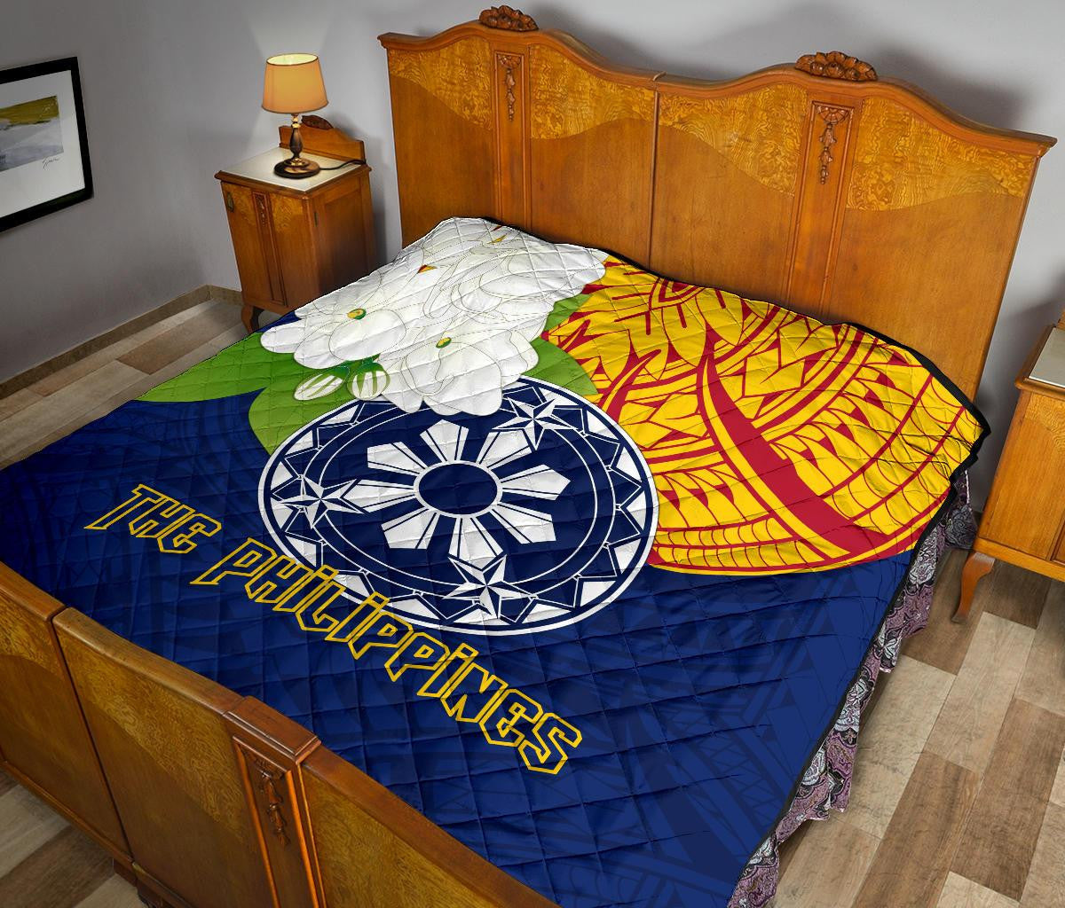The Philippines Premium Quilt Filipino Sampaguita RLT6 - Wonder Print Shop