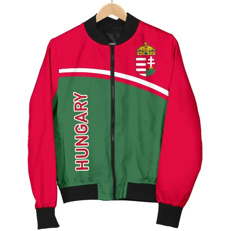 Hungary Women Bomber Jacket - Curve Version RLT8 - Wonder Print Shop