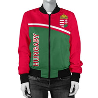 Hungary Women Bomber Jacket - Curve Version RLT8 - Wonder Print Shop