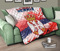 Serbia Premium Quilt Serbia National Flag and Emblem RLT7 - Wonder Print Shop