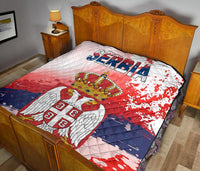 Serbia Premium Quilt Serbia National Flag and Emblem RLT7 - Wonder Print Shop