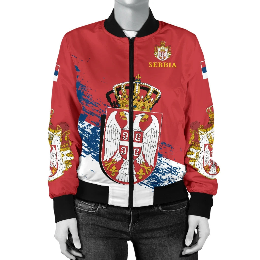 Serbia Special Women's Bomber Jacket RLT7 - Wonder Print Shop