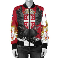 Serbia Women's Bomber Jacket Serbian Eagle Tattoo RLT7 - Wonder Print Shop