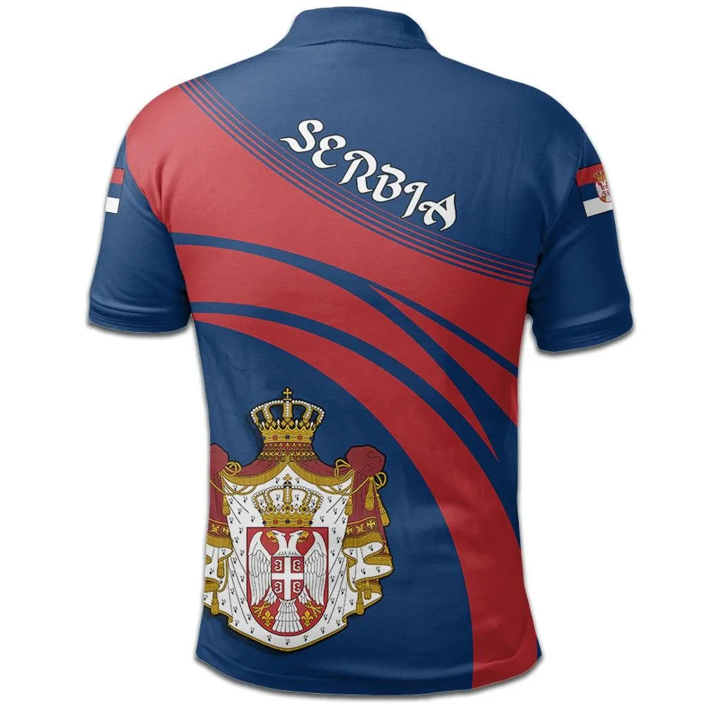 Serbia Polo Shirt Coat Of Arms Cricket Style RLT7 - Wonder Print Shop