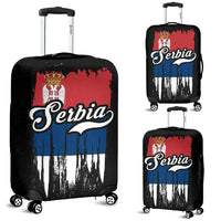 Serbia Grunge Flag Luggage Cover RLT7 - Wonder Print Shop