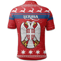 Christmas Serbia Polo Shirt Coat Of Arms RLT7 - Wonder Print Shop