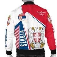 Men's Bomber Jacket Serbia In My Heart RLT7 - Wonder Print Shop