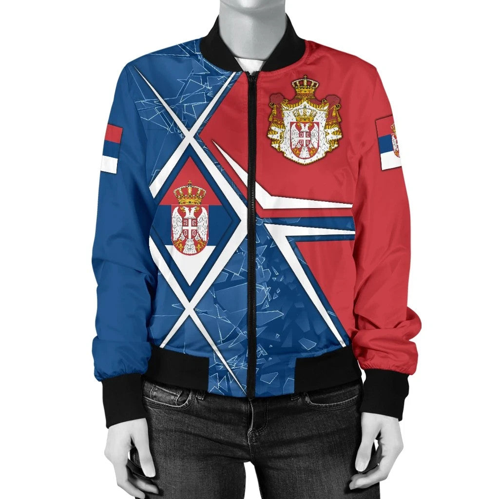 Serbia Women's Bomber Jacket Serbian Legend RLT7 - Wonder Print Shop