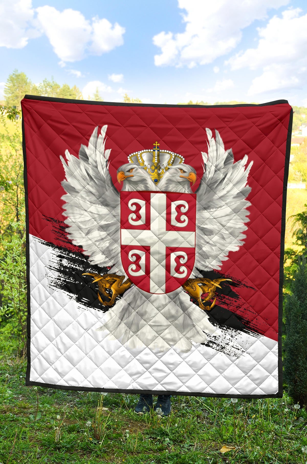 Serbia Quilt Serbian White Eagle RLT7 - Wonder Print Shop