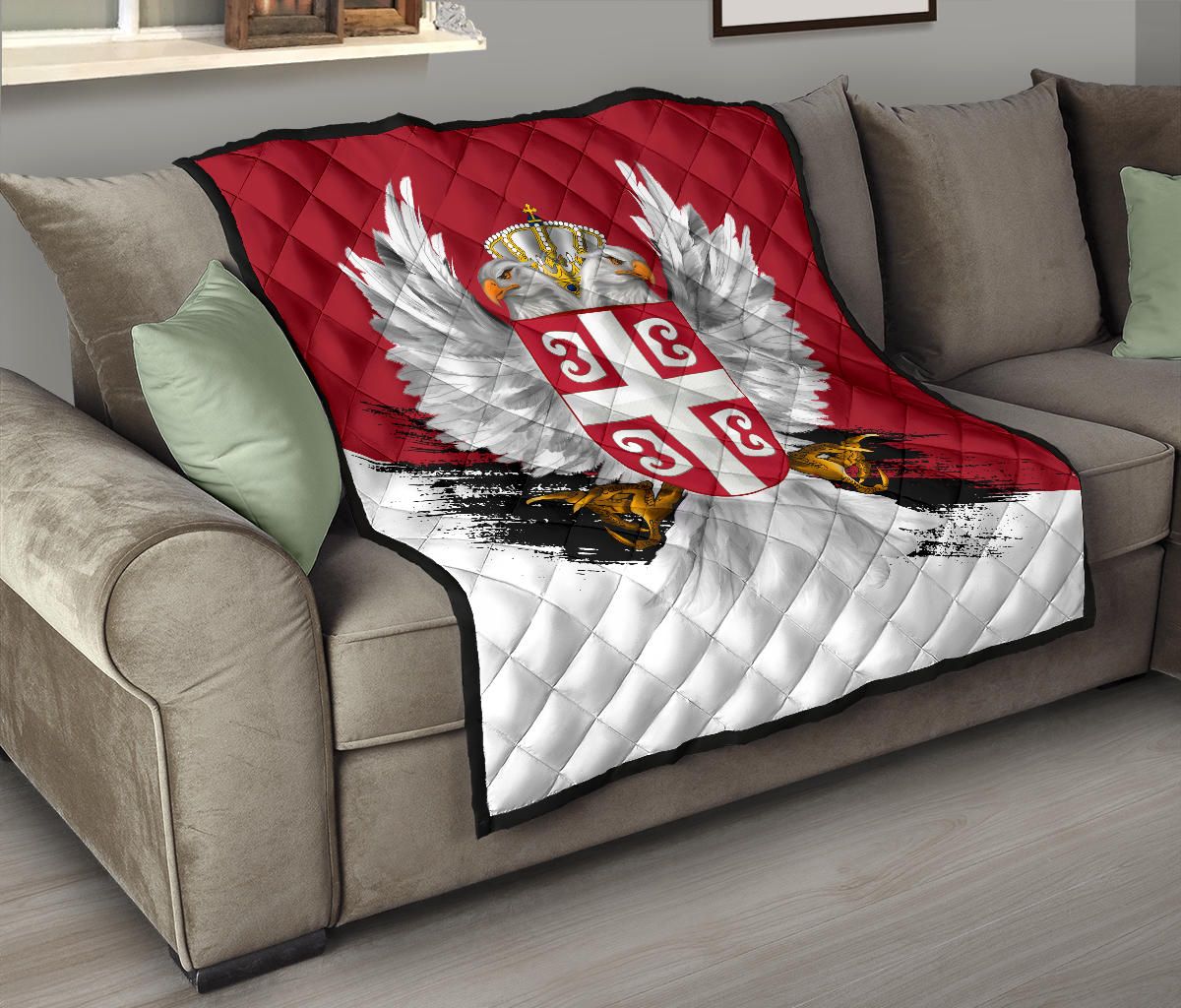 Serbia Quilt Serbian White Eagle RLT7 - Wonder Print Shop