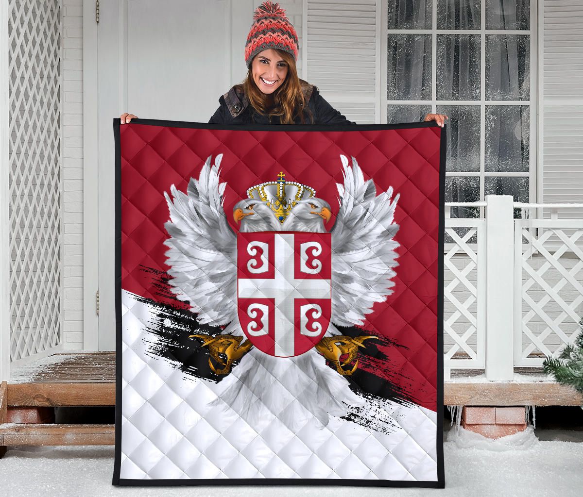 Serbia Quilt Serbian White Eagle RLT7 - Wonder Print Shop