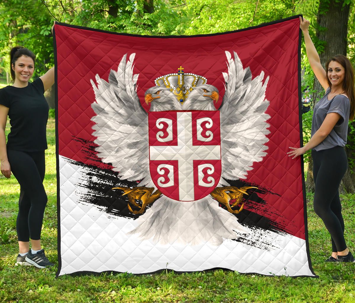 Serbia Quilt Serbian White Eagle RLT7 - Wonder Print Shop