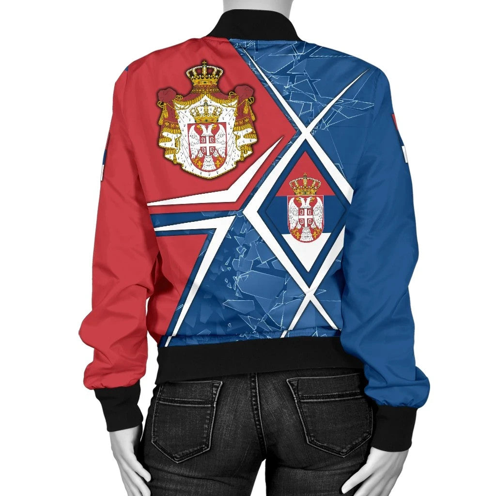 Serbia Women's Bomber Jacket Serbian Legend RLT7 - Wonder Print Shop