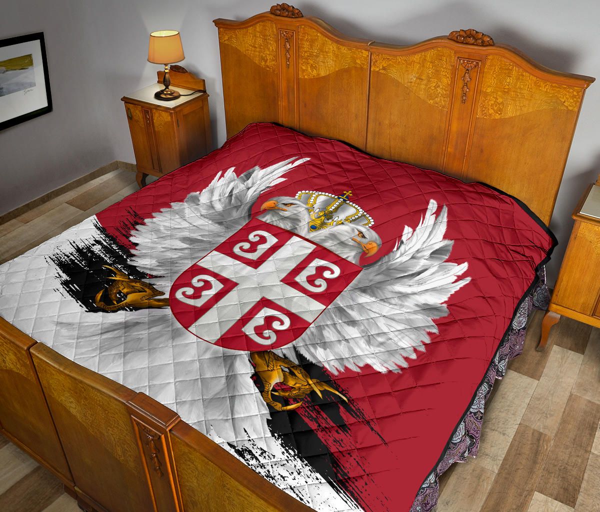 Serbia Quilt Serbian White Eagle RLT7 - Wonder Print Shop