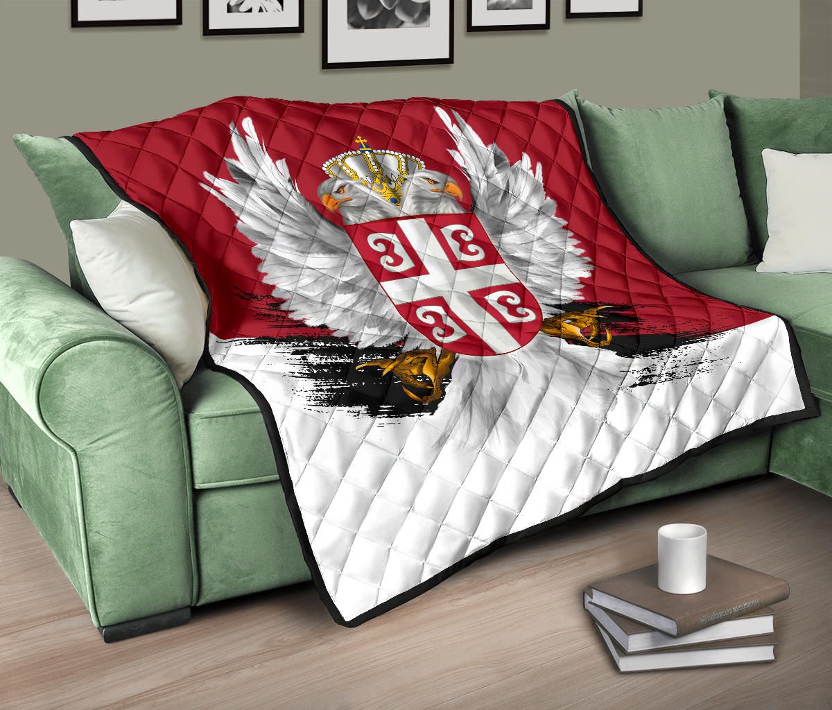 Serbia Quilt Serbian White Eagle RLT7 - Wonder Print Shop