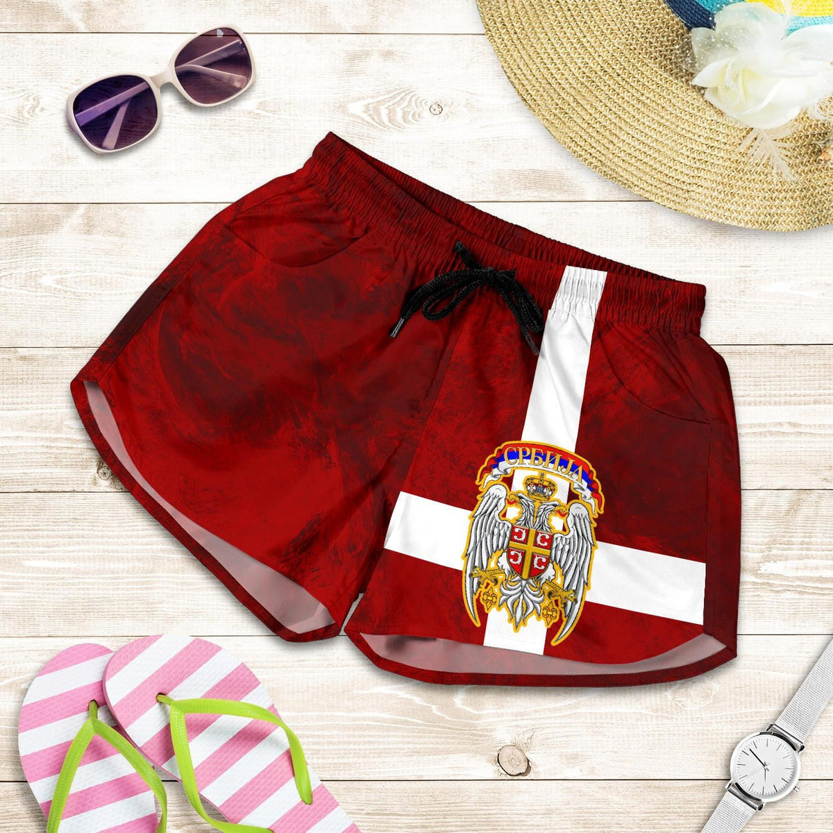 serbia-womens-shorts-best-serbian-eagle-tattoo