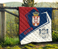 Serbia Premium Quilt Coat Of Arms Flag Style RLT7 - Wonder Print Shop