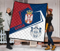 Serbia Premium Quilt Coat Of Arms Flag Style RLT7 - Wonder Print Shop