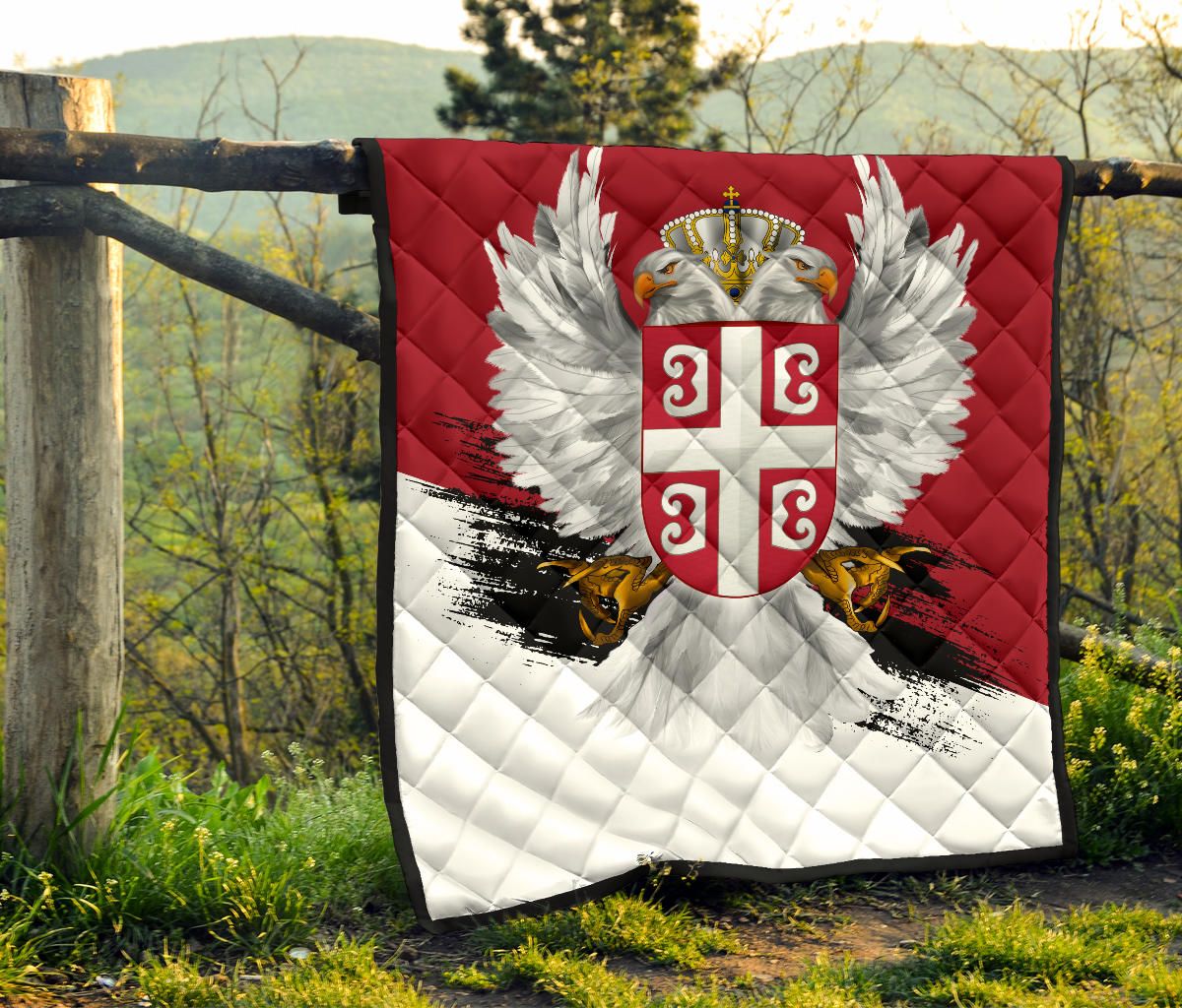 Serbia Quilt Serbian White Eagle RLT7 - Wonder Print Shop