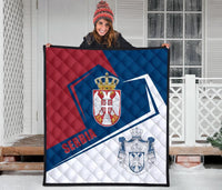 Serbia Premium Quilt Coat Of Arms Flag Style RLT7 - Wonder Print Shop