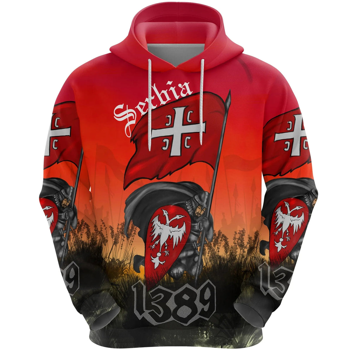 Serbia Hoodie 1389 RLT7 - Wonder Print Shop