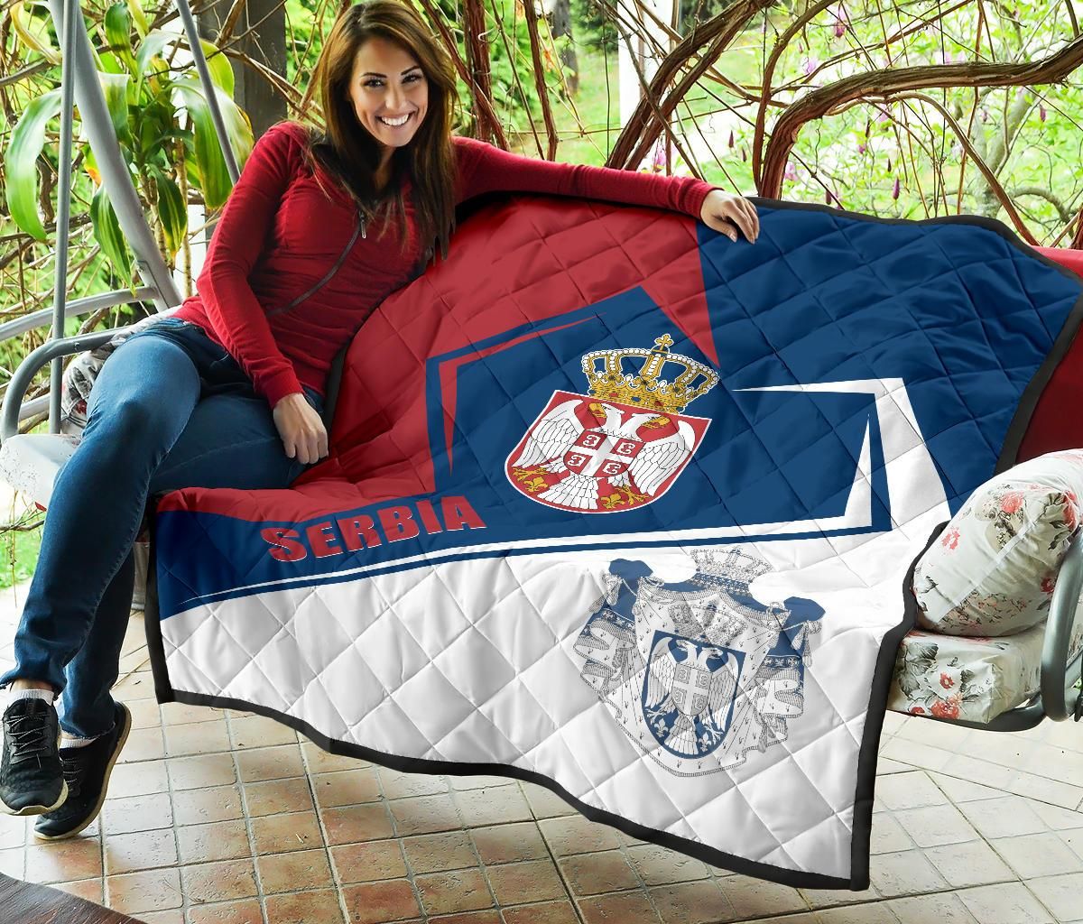 Serbia Premium Quilt Coat Of Arms Flag Style RLT7 - Wonder Print Shop